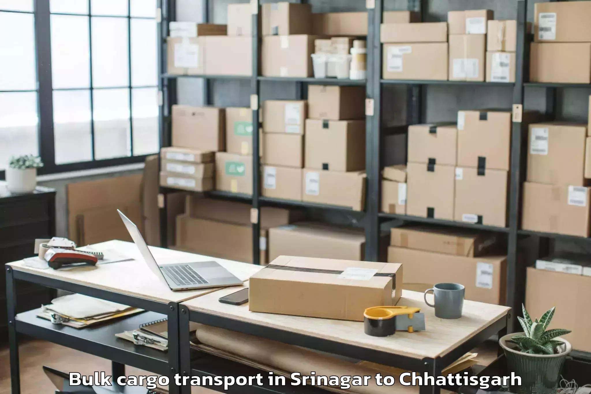 Professional Srinagar to Chhindgar Bulk Cargo Transport